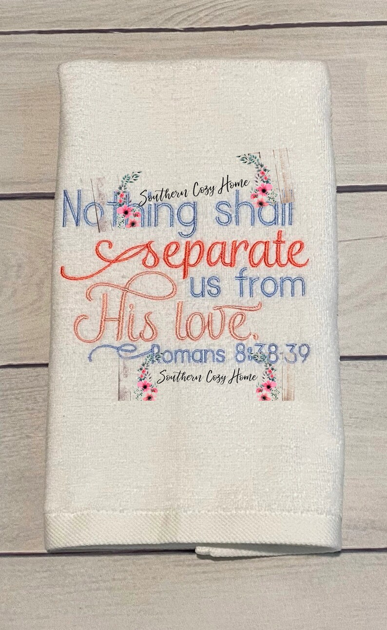 Scripture Hand Towelbathroom Decordecorative Etsy
