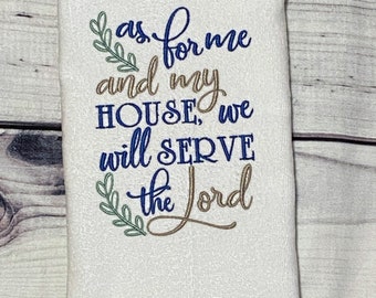 Embroidered Faith Hand Towel | Christian Home Decor | Housewarming Gifts