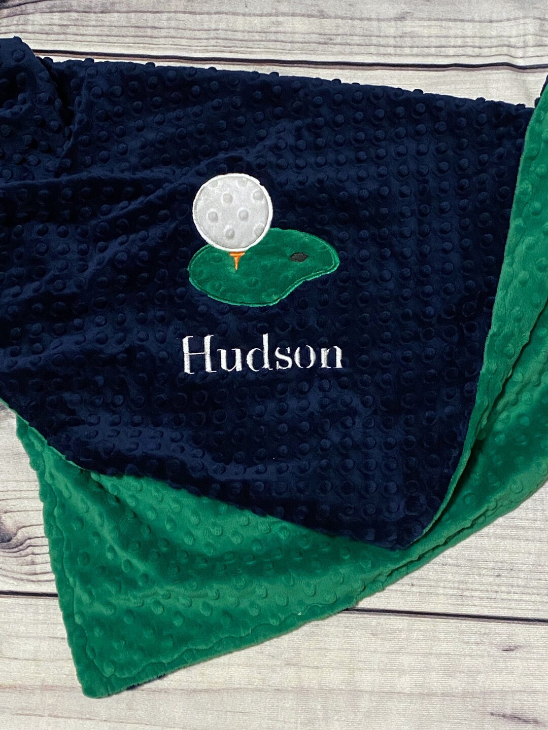 Personalized Golf Baby Blanket Choose Your Colors Handmade Baby Gift