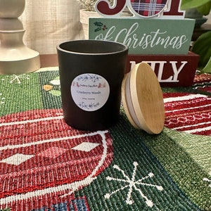 Soy Candle 6 oz Black Jars Assorted Scents Hand Poured For the Home 100 % Soy Clean Burning Baking Smell Gifts for Friends image 1