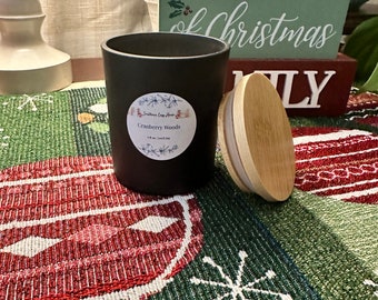 Soy Candle 6 oz Black Jars  | Assorted Scents | Hand Poured | For the Home | 100 % Soy Clean Burning | Baking Smell | Gifts for Friends