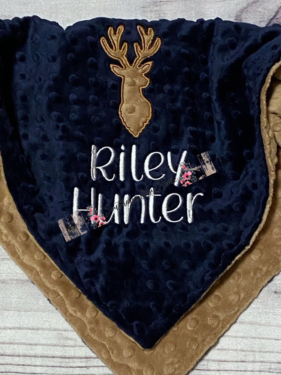Personalized Deer Baby Blanket Handmade Baby Gift Choose Etsy
