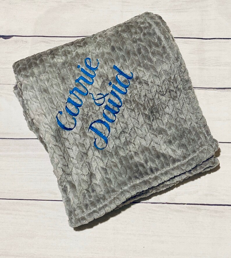 Personalized Adult BlanketGray MinkyCozy BlanketCamper Etsy