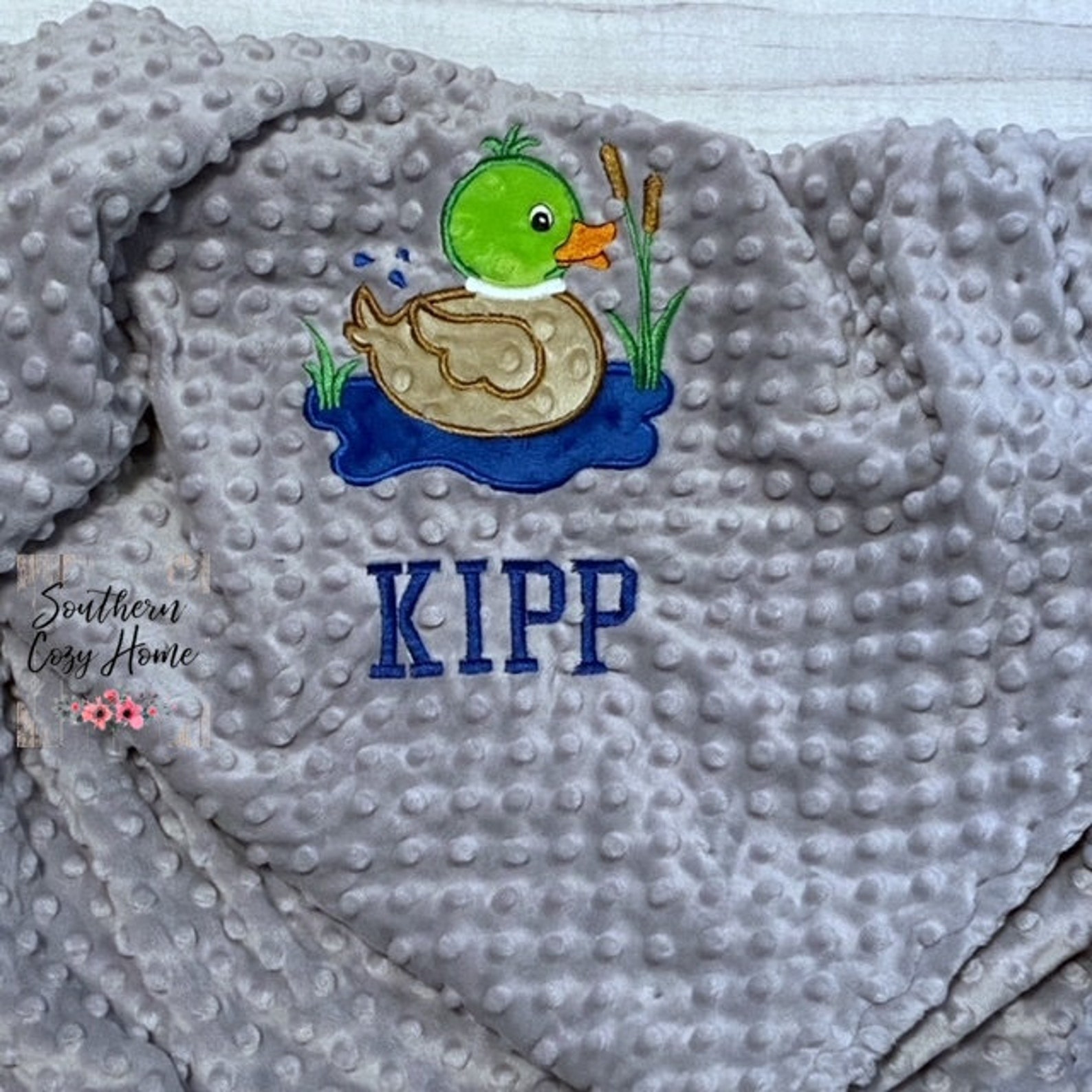 Personalized Duck Baby Blanket Baby Gift Choose Your Etsy
