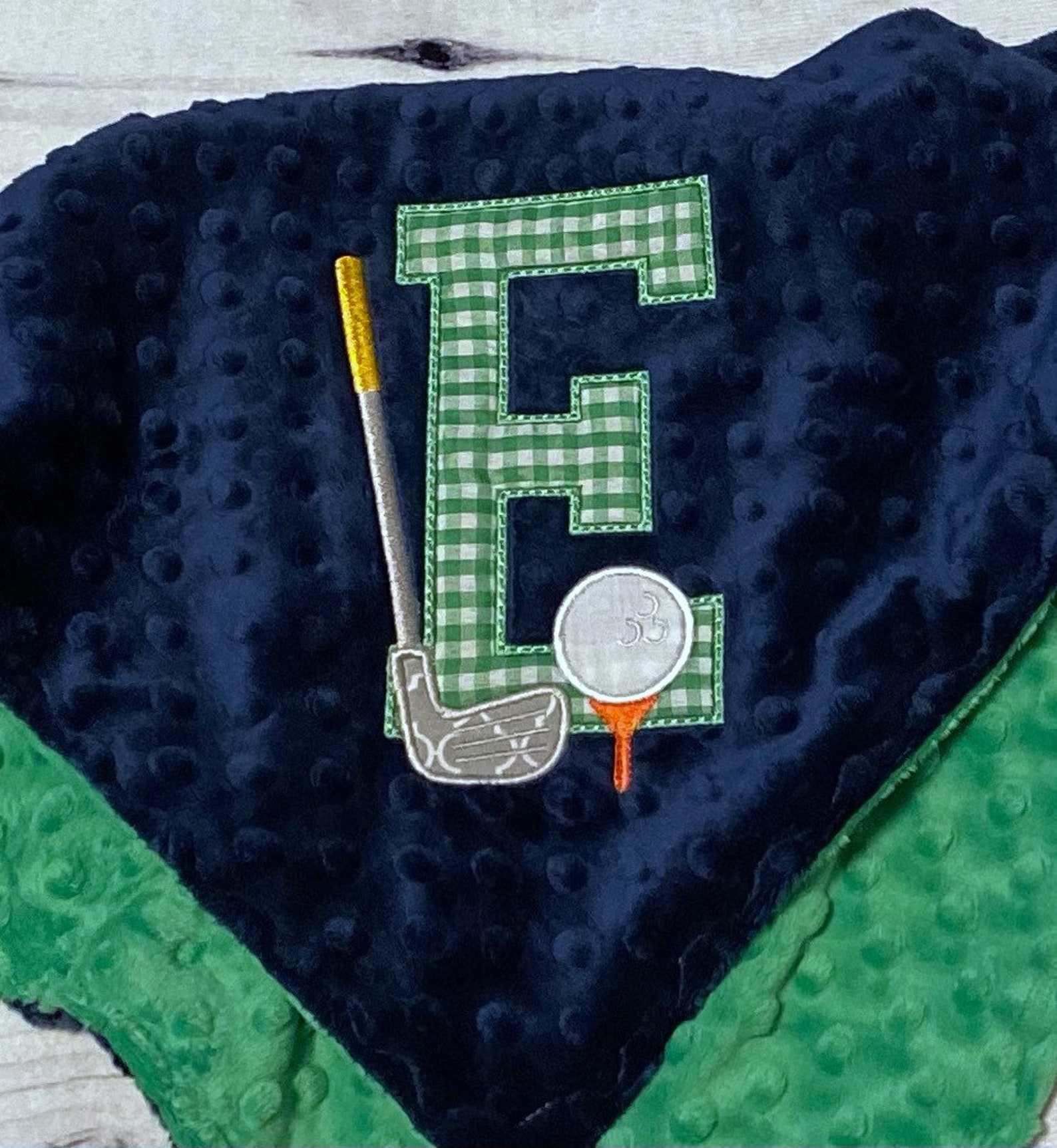 Personalized Golf Baby Blanket Handmade Baby Gift Choose Etsy