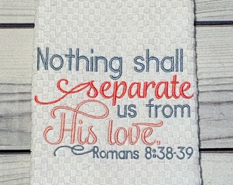 Scripture Hand Towel-Bathroom Decor-Decorative Towel-Encourgement-Inspired Words-Embroidered Towel