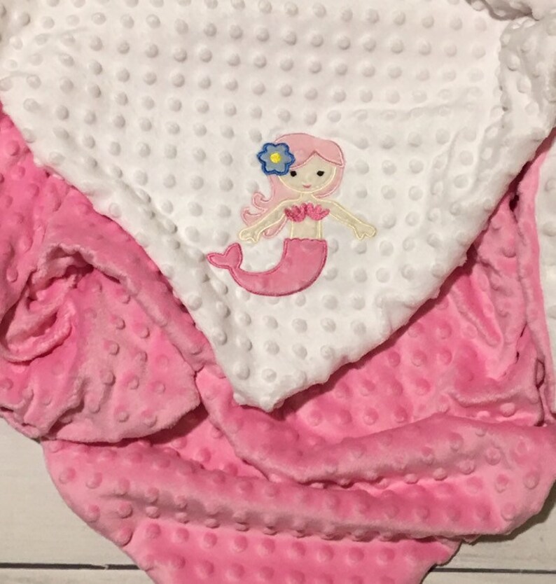Personalized Mermaid Baby Blanket Choose Your Colors Etsy