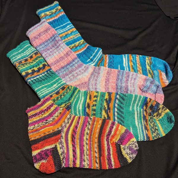 Handmade Knit Socks, Made to Order, Machine Washable