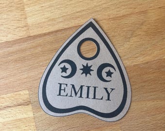Ouija Custom Place Cards | Planchette Spooky Party Decor | Set of 5