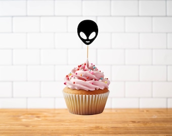 Alien Cupcake Topper | Xfiles Party