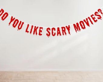 Scream | Horror Movie | Birthday Party Glitter Banner