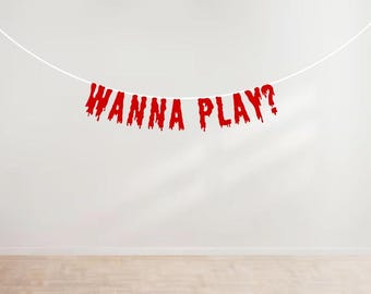 Horror Movie | Birthday Party Glitter Banner