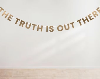 Alien & X-Files Birthday Party Glitter Banner