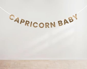 Capricorn Baby | B*tch | Princess Glitter Banner | Astrology Birthday | Zodiac Banner