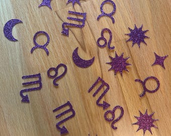 Custom Celestial Birthday Party Confetti | Zodiac | Astrology