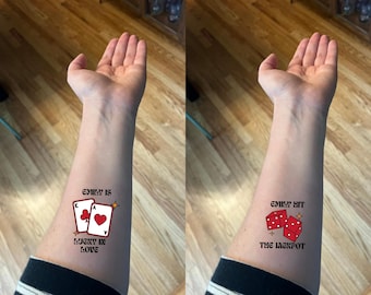 Custom Vegas Bachelorette Temporary Tattoos