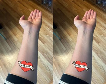 Summer House Traditional Heart Banner | Bravo Temporary Tattoos