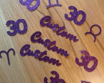 Custom Birthday Party Confetti | Zodiac | Astrology | Custom Name & Age Confetti