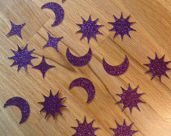 Celestial Party Custom Age Confetti | Star, Moon, Sun Confetti