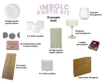 Imbolc Party Kit for 10 | Witchy Dinner Party Tableware & Decor