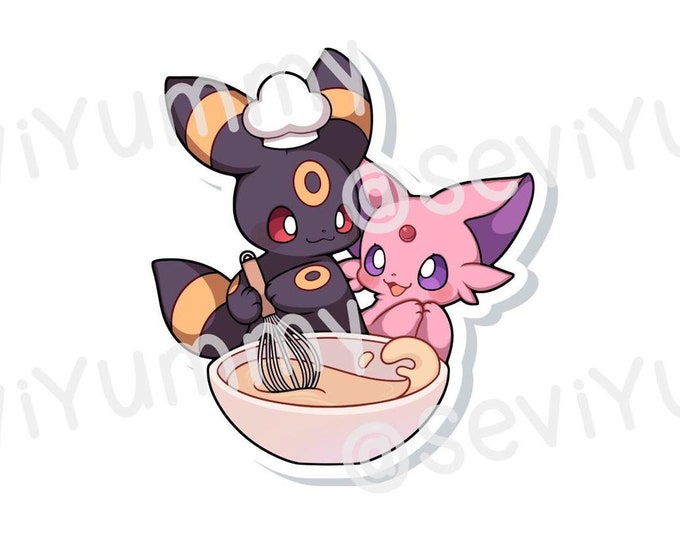 Umbreon Espeon Baking Sticker