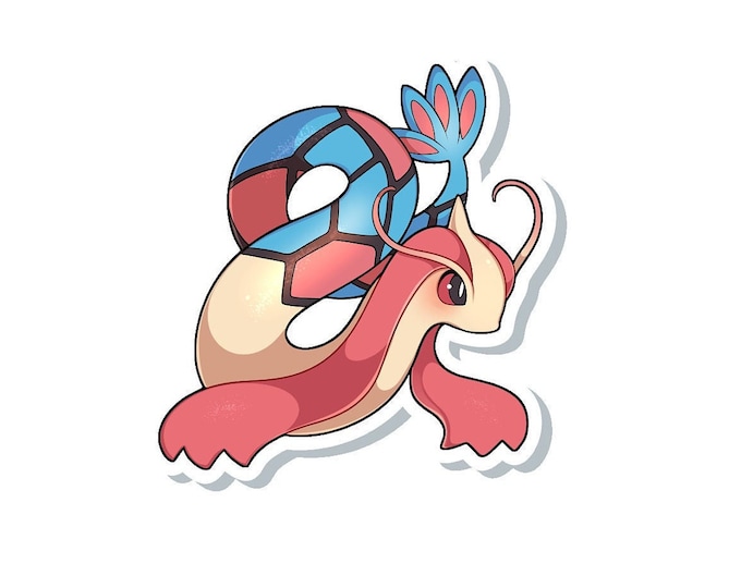 Milotic Sticker: Weatherproof Vinyl, Matte or Holographic