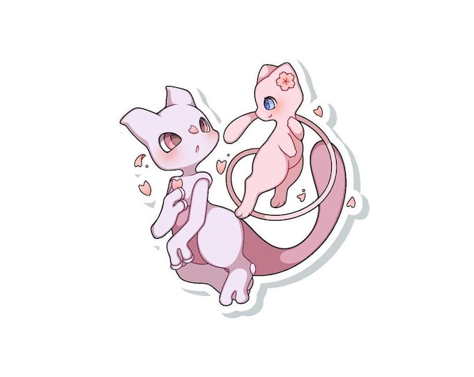 Mew Mewtwo Sticker