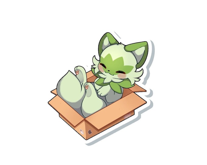 Sprigatito in a Box Sticker
