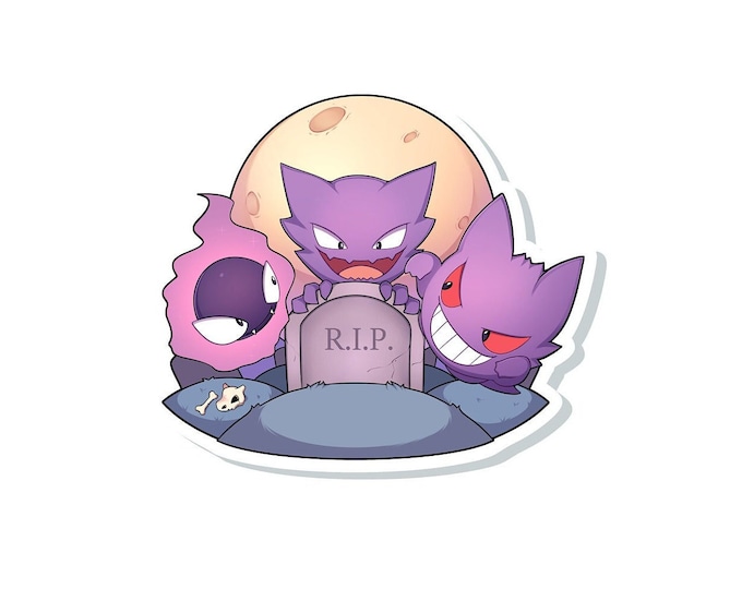 Gastly Haunter Gengar Graveyard Sticker