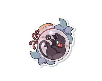 Jiji In a Bottle Sticker