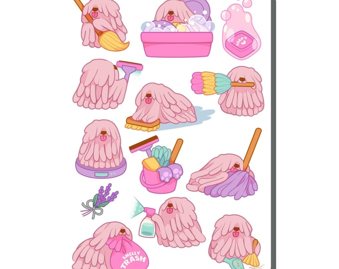 Puli Chores Sticker Sheet