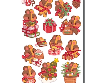 Harlequin Bunny Sticker Sheet