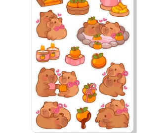 Capybara Love Sticker Sheet