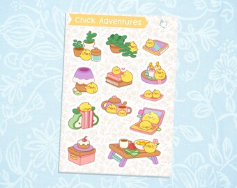 Chick Adventures | Cute Kawaii Deco Planner Journal Sticker Sheet