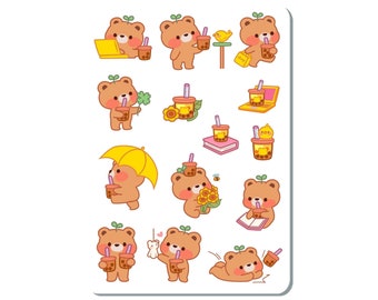 Boba Bear Sticker Sheet