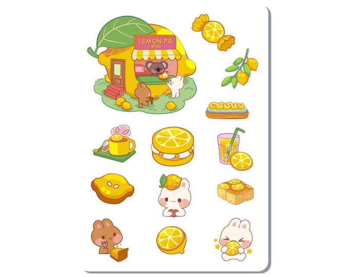 Lemon Pie Shop Sticker Sheet