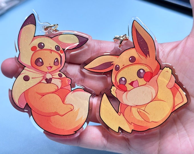 Hooded Pika Eevee 2.5” Acrylic Keychain