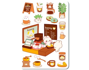 Bunny Cafe Sticker Sheet