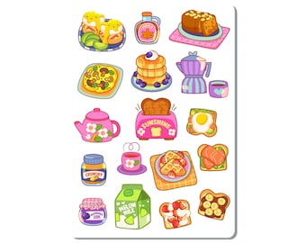 Cute Breakfast Sticker Sheet