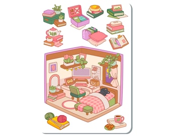 Cat Room Sticker Sheet