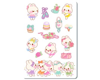 Ballerina Bunny Sticker Sheet