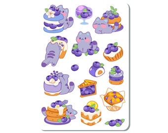 Blueberry Cats Sticker Sheet