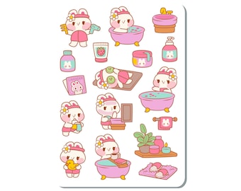 Self-Care Bunny Sticker Sheet
