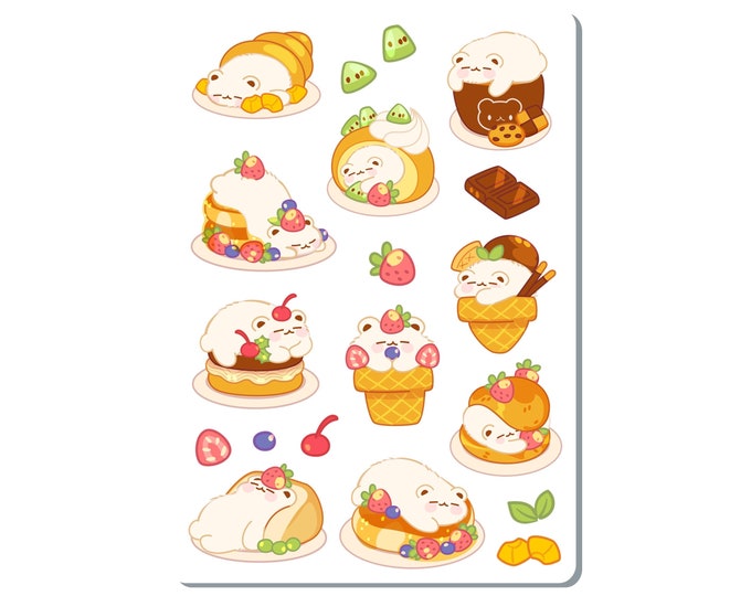 Polar Bear Sweets Sticker Sheet