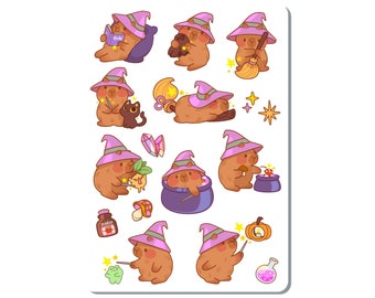 Wizardry Capybara Sticker Sheet