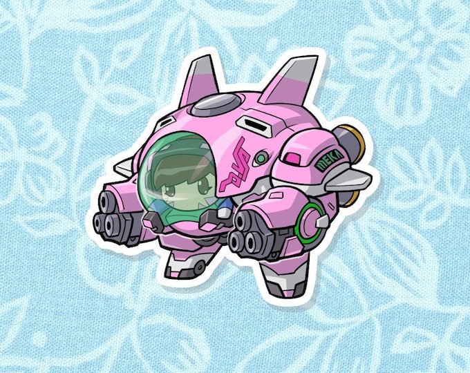 Chibi D.Va Mecha Sticker