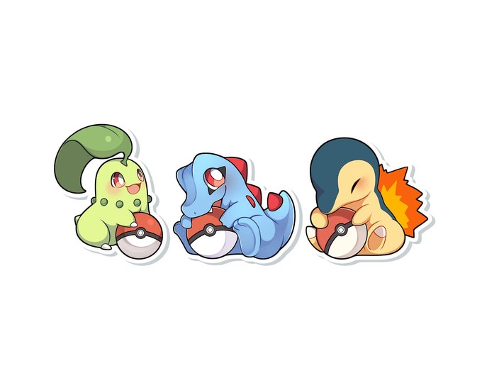 Gen 2 Starters Stickers