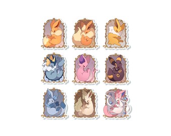 Tarot Card Eeveelution Stickers