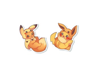 Pika Eevee Stickers