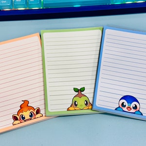 Memo Note Pad Gen 4 Poke Starters Peekers | Schulbedarf, Scrapbooking, Journaling